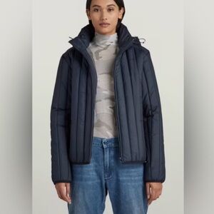 G-Star RAW Meefic Vertical
Quilted, Hooded Jacket in Salute (Navy) 
Size S NWT